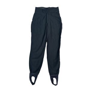 Schoeller Vintage Women’s 8 M Stirrup Ski Pants Black Made in USA Nylon Snow